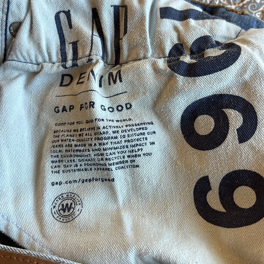 Gap High Rise Blue Denim Jeans 32/30 - Picture 6 of 7